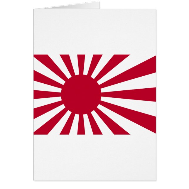 Cartão Bandeira naval de Japão - bandeira japonesa de Sun (Frente)