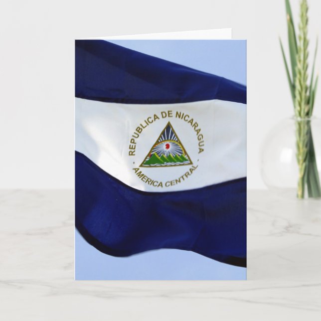 Cartão bandeira nicaraguana (Frente)