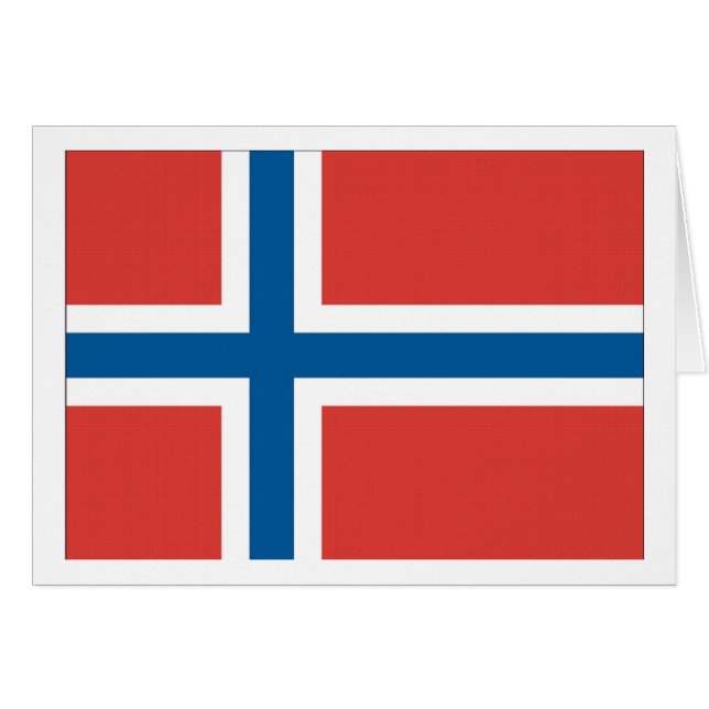 Cartão Bandeira norueguesa (Frente Horizontal)