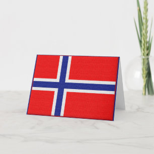 Cartão Bandeira norueguesa