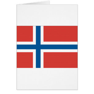 Cartão Bandeira norueguesa
