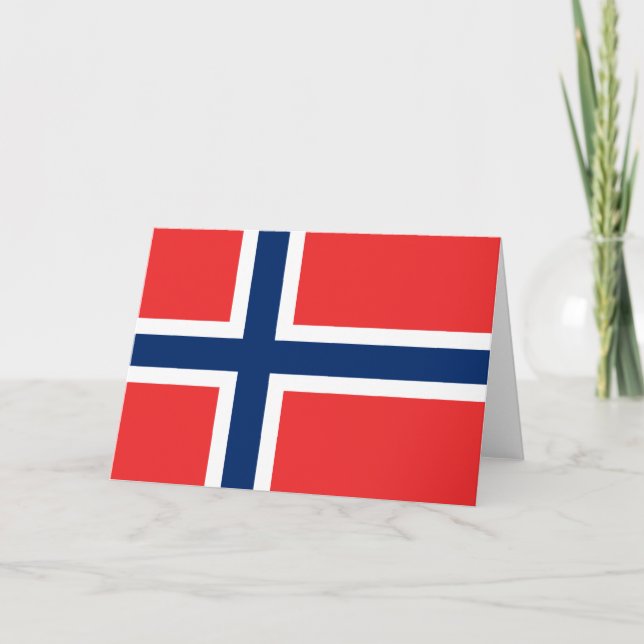 Cartão Bandeira norueguesa (Noruega) (Frente)