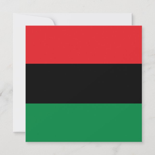 Cartão Bandeira Pan-Africana (Frente)
