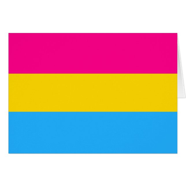 CARTÃO "BANDEIRA PANSEXUAL DO ORGULHO " (Frente Horizontal)