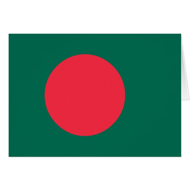 Cartão Bandeira Patriótica Bangladesh (Frente Horizontal)