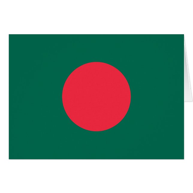 Cartão Bandeira Patriótica Bangladesh (Frente Horizontal)
