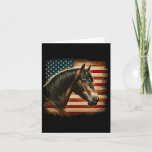 Cartão Bandeira Patriótica Cavalo de Cavalo Patriótico Am