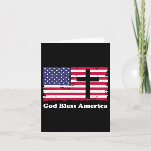 Cartão Bandeira Patriótica da América deus abençoe com cr