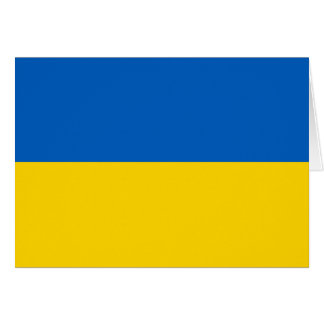 Cartão Bandeira Patriótica da Ucrânia