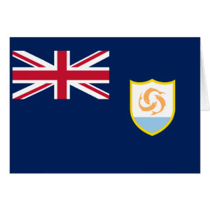 Cartão Bandeira Patriótica de Anguila
