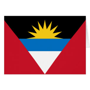 Cartão Bandeira patriótica de Antígua e de Barbuda