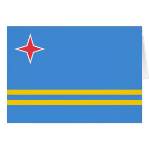 Cartão Bandeira Patriótica de Aruba