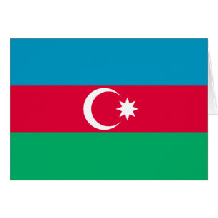 Cartão Bandeira Patriótica do Azerbaijão