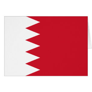 Cartão Bandeira Patriótica do Bahrein