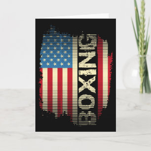 Cartão Bandeira Patriótica dos EUA Boxe Kickboxing Kickbo