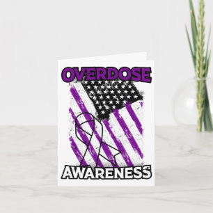 Cartão Bandeira Patriótica Dos EUA Sobredose De Droga Sob