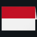 Cartão Bandeira Patriótica Mônaco<br><div class="desc">Bandeira Patriótica do Mônaco.</div>