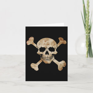 Cartão Bandeira Pirata Crânio E Ossos Cruzados Gráfico De