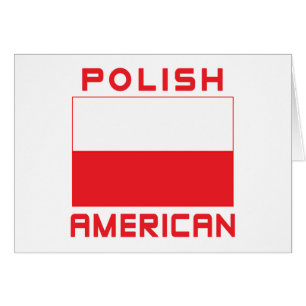 Cartão Bandeira Polonesa Americana