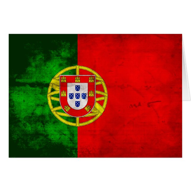 Cartão Bandeira portuguesa (Frente horizontal)