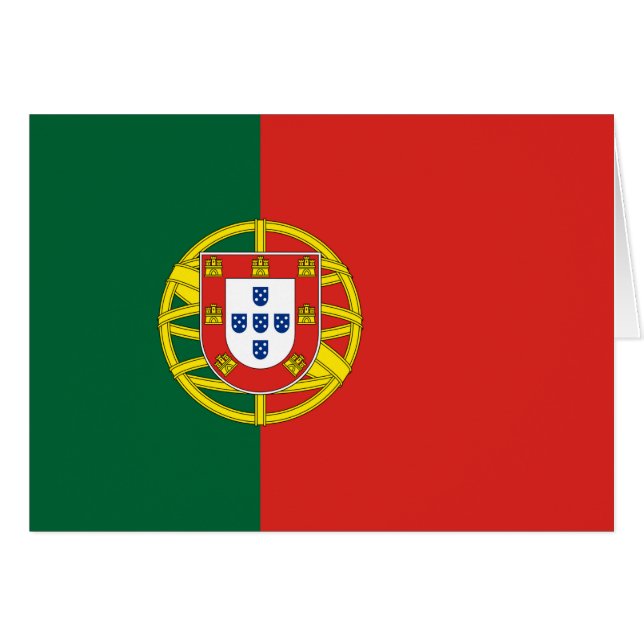 Cartão Bandeira Portuguesa (Frente Horizontal)