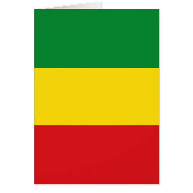 Cartão Bandeira Rastafarian Rasta Etiópia (Frente)