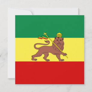 Cartão Bandeira Rastafariana (Rastafarianismo) (rasta)