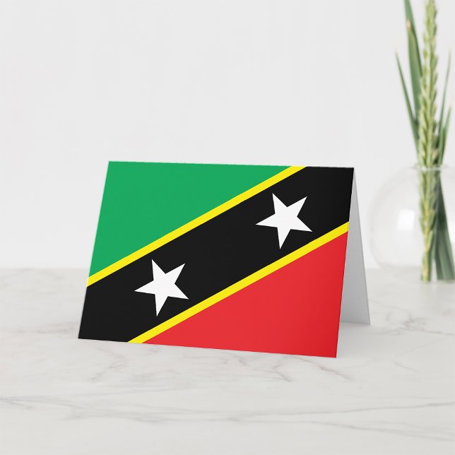 Cartão Bandeira rua Kitts E Nevis (Criador carregado)
