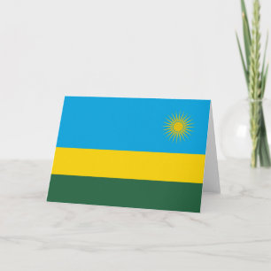 Cartão Bandeira Ruandesa (Ruanda) (País Africano)