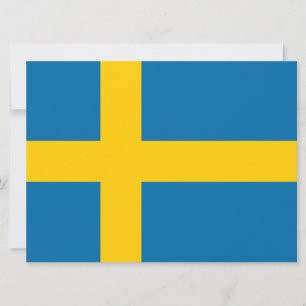 Cartão Bandeira sueca (Suecia)