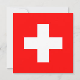 Cartão Bandeira Suíça (Suiça)