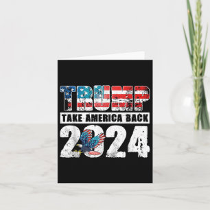 Cartão Bandeira Trump 2024 Traz América De Volta 4 De Jul