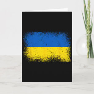 Cartão Bandeira ucraniana Ucrânia 1