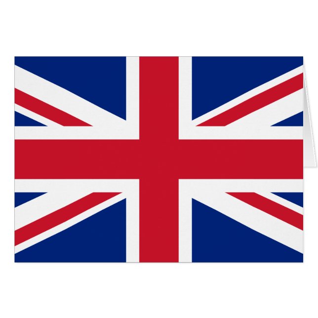 Cartão Bandeira Union Jack (Frente Horizontal)