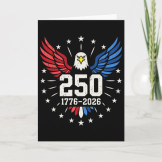 Cartão Bandeira Vintage 250 Anos Americano 1776 2026 250º