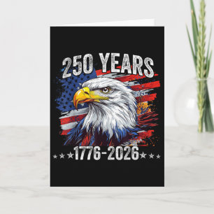 Cartão Bandeira Vintage 250 Anos Americano 1776 2026 250º