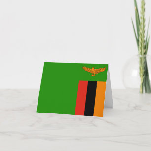 Cartão Bandeira Zâmbia