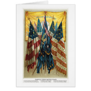 Cartão Bandeiras de batalha no.3 da guerra civil