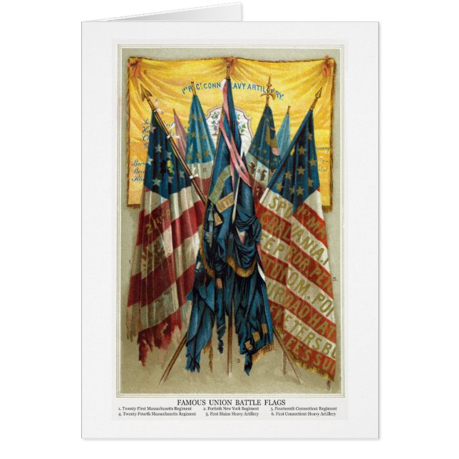 Cartão Bandeiras de batalha no.3 da guerra civil (Frente)