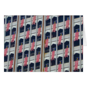 Cartão bandeiras de malaios