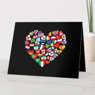 Cartão Bandeiras de países de bandeira internacional mund