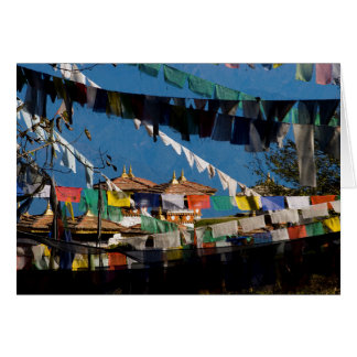 Cartão Bandeiras e cortantes de oração