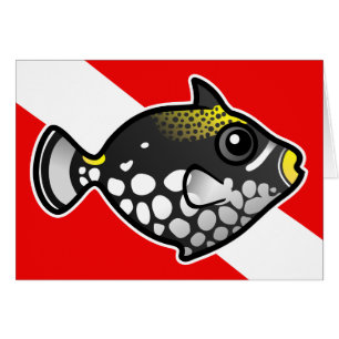 Cartão Bandeja de Triggerfish, do Palhaço de Cartoon