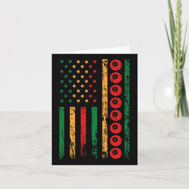 Cartão Bandeja Esportiva Americana de História Negra Bilh (Frente)