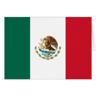 Cartão Bandera de México - Bandeira do México - Bandeir