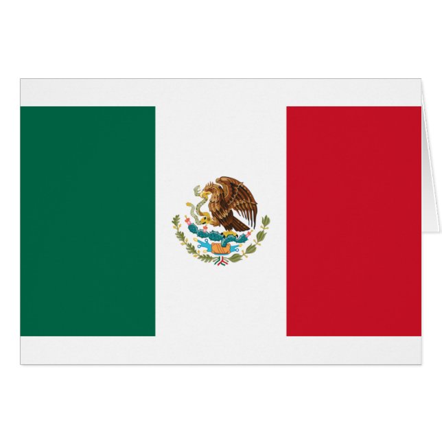 Cartão Bandera do México - Bandeira do México - Bandeira  (Frente Horizontal)