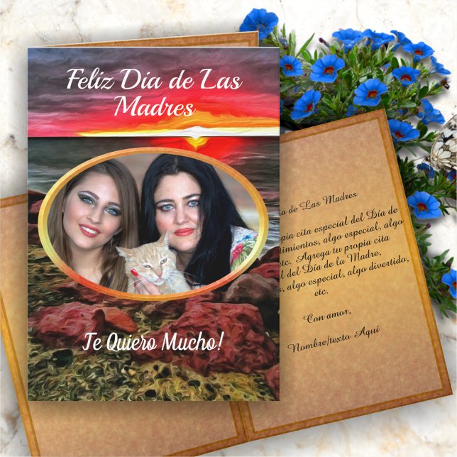 Cartão Bandera Feliz Día de la Madres Atardecer 914 (Criador carregado)