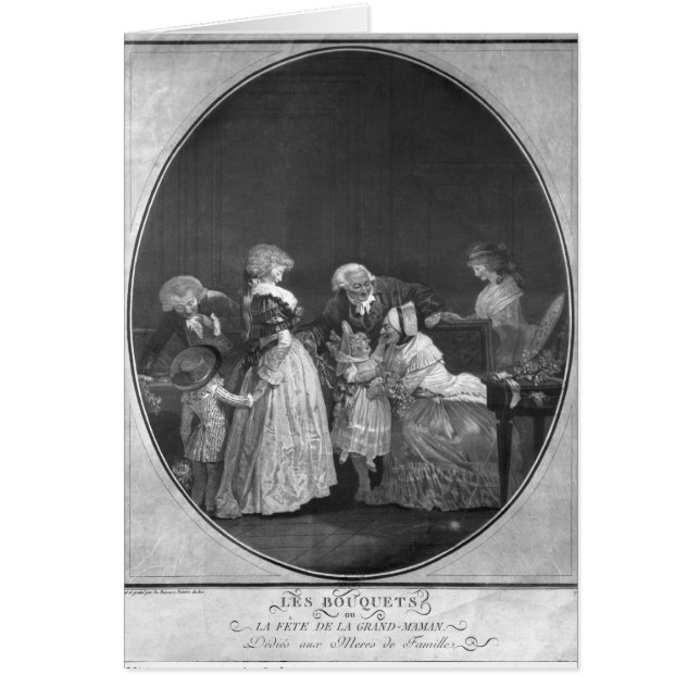 Cartão Bando de flores ou comemorando a avó (Frente)