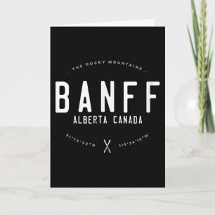 Cartão Banff Alberta Canadá Gráfico Distressed Vintage Es