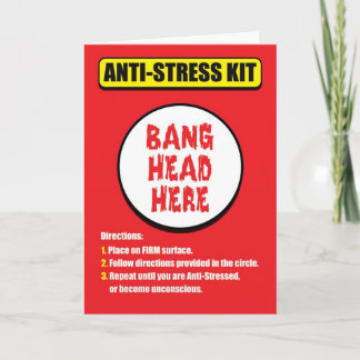 Cartão Bang Head Here Anti-Stress Card